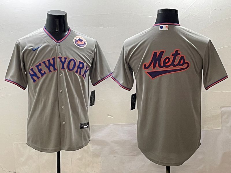Men New York Mets Blank Grey Second generation 2025 Nike MLB Jersey style 20